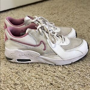 Nike Girl’s White and Pink Air Max Running Sneakers